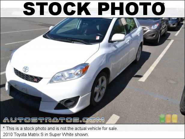 Stock photo for this 2010 Toyota Matrix S 2.4 Liter DOHC 16-Valve VVT-i 4 Cylinder 5 Speed Automatic