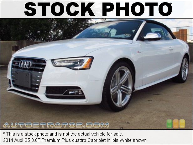 Stock photo for this 2014 Audi S5 3.0T Premium Plus quattro Cabriolet 3.0 Liter Supercharged TFSI DOHC 24-Valve VVT V6 7 Speed S tronic Dual-Clutch Automatic Stock photo for this 2014 Audi S5 3.0T Premium Plus quattro Cabriolet 3.0 Liter Supercharged TFSI DOHC 24-Valve VVT V6 7 Speed S tronic Dual-Clutch Automatic