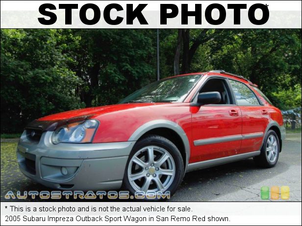 Stock photo for this 2005 Subaru Impreza Outback Sport Wagon 2.5 Liter SOHC 16-Valve Flat 4 Cylinder 4 Speed Automatic