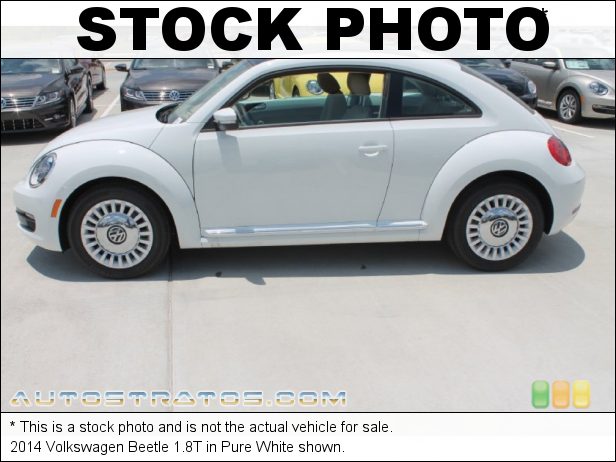 Stock photo for this 2014 Volkswagen Beetle 1.8T 1.8 Liter FSI Turbocharged DOHC 16-Valve VVT 4 Cylinder 6 Speed Tiptronic Automatic