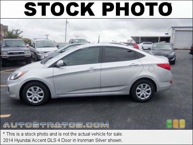 Stock photo for this 2014 Hyundai Accent GLS 4 Door 1.6 Liter GDI DOHC 16-Valve D-CVVT 4 Cylinder 6 Speed SHIFTRONIC Automatic