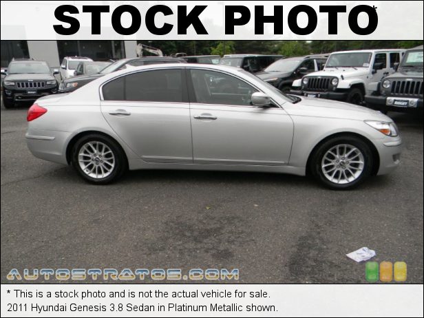 Stock photo for this 2011 Hyundai Genesis 3.8 Sedan 3.8 Liter DOHC 24-Valve CVVT V6 6 Speed Shiftronic Automatic