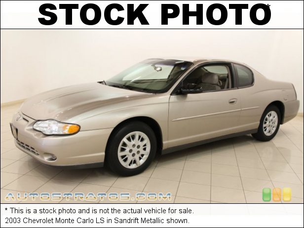 Stock photo for this 2003 Chevrolet Monte Carlo LS 3.4 Liter OHV 12 Valve V6 4 Speed Automatic