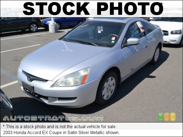 Stock photo for this 2003 Honda Accord EX Coupe 2.4 Liter DOHC 16-Valve i-VTEC 4 Cylinder 5 Speed Automatic