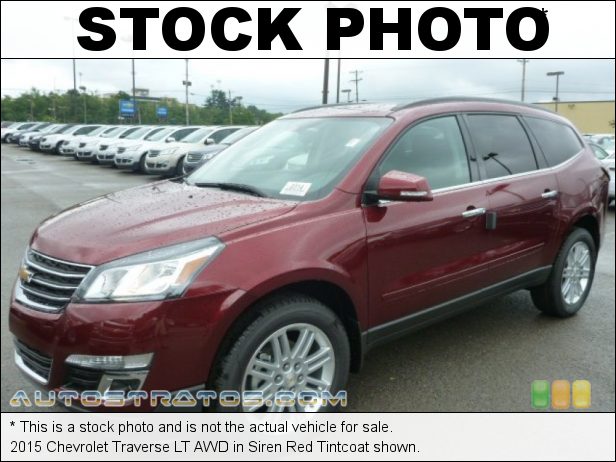 Stock photo for this 2015 Chevrolet Traverse LT AWD 3.6 Liter DI DOHC 24-Valve VVT V6 6 Speed Automatic
