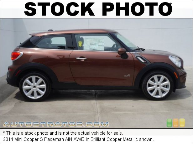 Stock photo for this 2014 Mini Cooper S 1.6 Liter Twin Scroll Turbocharged DI DOHC 16-Valve VVT 4 Cylind 6 Speed Manual