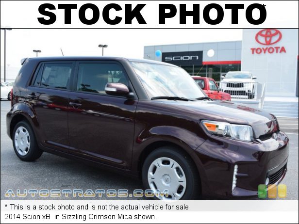 Stock photo for this 2014 Scion xB  2.4 Liter DOHC 16-Valve VVT-i 4 Cylinder 4 Speed Sequential Automatic