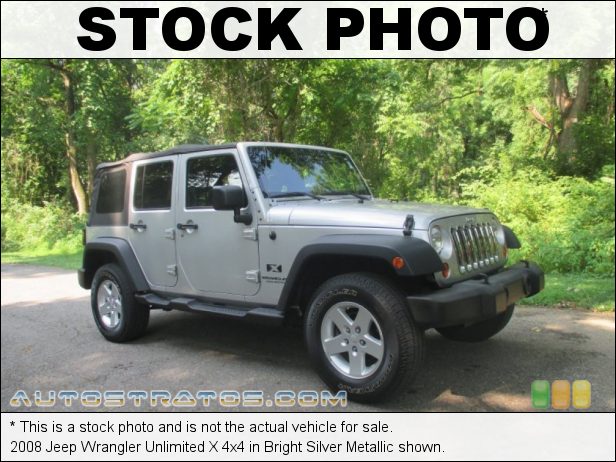 Stock photo for this 2008 Jeep Wrangler Unlimited X 4x4 3.8 Liter SMPI OHV 12-Valve V6 6 Speed Manual