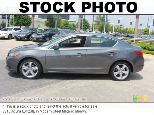 Stock photo for this 2015 Acura ILX 2.0L 2.0 Liter SOHC 16-Valve i-VTEC 4 Cylinder 5 Speed Sequential SportShift Automatic