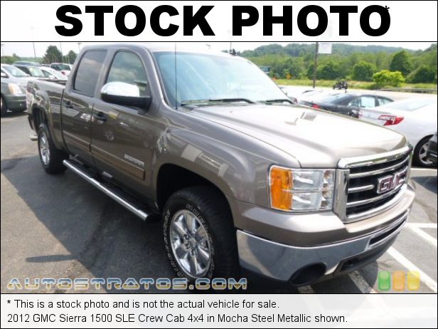 Stock photo for this 2012 GMC Sierra 1500 SLE Crew Cab 4x4 5.3 Liter Flex-Fuel OHV 16-Valve VVT Vortec V8 6 Speed Automatic