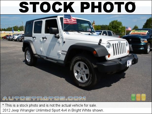 Stock photo for this 2012 Jeep Wrangler Unlimited Sport 4x4 3.6 Liter DOHC 24-Valve VVT Pentastar V6 6 Speed Manual