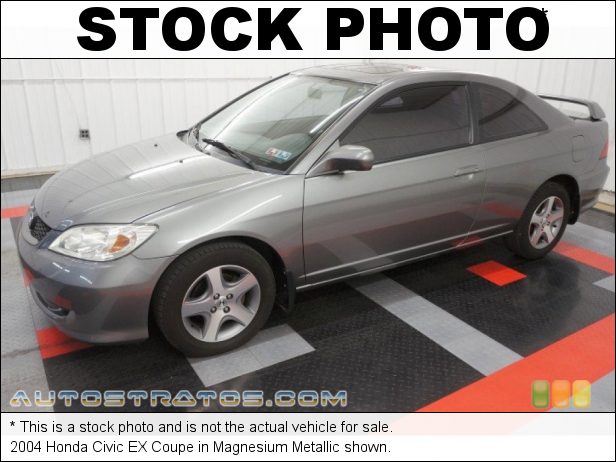Stock photo for this 2004 Honda Civic EX Coupe 1.7L SOHC 16V VTEC 4 Cylinder 5 Speed Manual