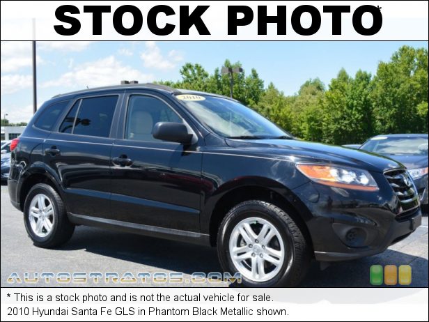 Stock photo for this 2010 Hyundai Santa Fe GLS 2.4 Liter DOHC 16-Valve VVT 4 Cylinder 6 Speed Shiftronic Automatic