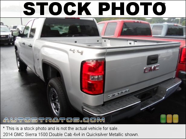 Stock photo for this 2014 GMC Sierra 1500 Double Cab 4x4 5.3 Liter DI OHV 16-Valve VVT EcoTec3 V8 6 Speed Automatic