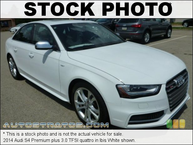 Stock photo for this 2014 Audi S4 3.0 TFSI quattro 3.0 Liter FSI Supercharged DOHC 24-Valve VVT V6 7 Speed Audi S Tronic dual-clutch Automatic