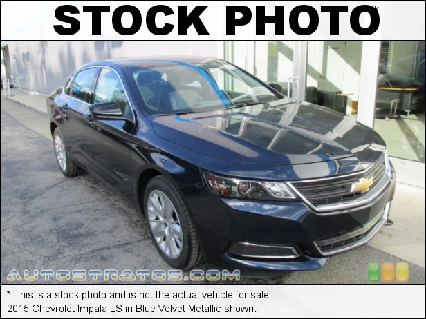 Stock photo for this 2015 Chevrolet Impala LS 2.5 Liter DI DOHC 16-Valve VVT ECOTEC 4 Cylinder 6 Speed Automatic