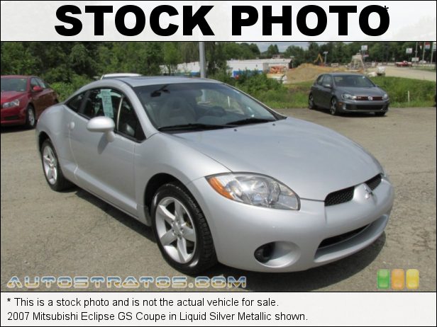 Stock photo for this 2007 Mitsubishi Eclipse GS Coupe 2.4 Liter DOHC 16-Valve MIVEC 4 Cylinder 4 Speed Sportronic Automatic
