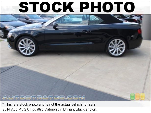 Stock photo for this 2014 Audi A5 2.0T quattro Cabriolet 2.0 Liter Turbocharged FSI DOHC 16-Valve VVT 4 Cylinder 8 Speed Tiptronic Automatic
