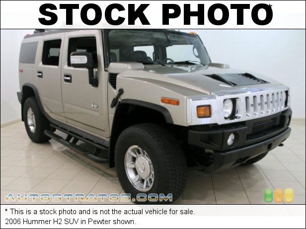 Stock photo for this 2006 Hummer H2 SUV 6.0 Liter OHV 16-Valve V8 4 Speed Automatic