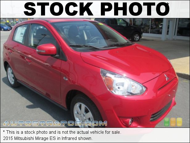 Stock photo for this 2015 Mitsubishi Mirage ES 1.2 Liter DOHC 12-Valve MIVEC 3 Cylinder 5 Speed Manual