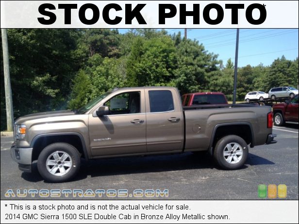 Stock photo for this 2014 GMC Sierra 1500 SLE Double Cab 5.3 Liter DI OHV 16-Valve VVT EcoTec3 V8 6 Speed Automatic
