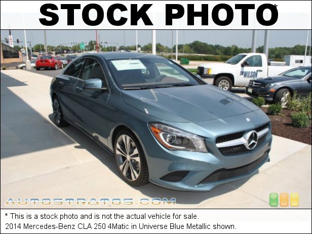 Stock photo for this 2014 Mercedes-Benz CLA  2.0 Liter Turbocharged DI DOHC 16-Valve VVT 4 Cylinder 7 Speed DCT Dual-Clutch Automatic