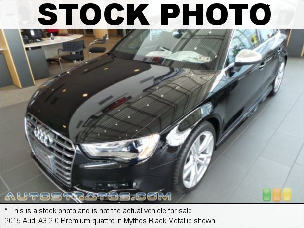 Stock photo for this 2015 Audi A3 2.0 Premium quattro 2.0 Liter Turbocharged/TFSI DOHC 16-Valve VVT 4 Cylinder 6 Speed S Tronic Dual-Clutch Automatic