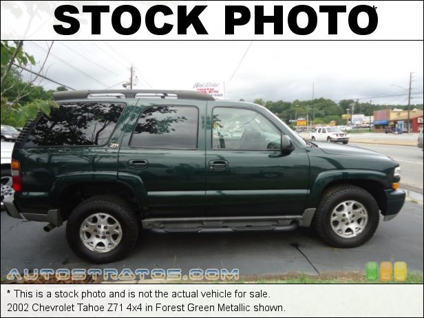 Stock photo for this 2002 Chevrolet Tahoe 4x4 5.3 Liter OHV 16-Valve Vortec V8 4 Speed Automatic