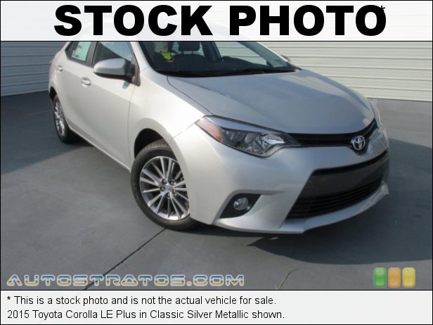Stock photo for this 2015 Toyota Corolla LE 1.8 Liter DOHC 16-Valve VVT-i 4 Cylinder CVTi-S Automatic