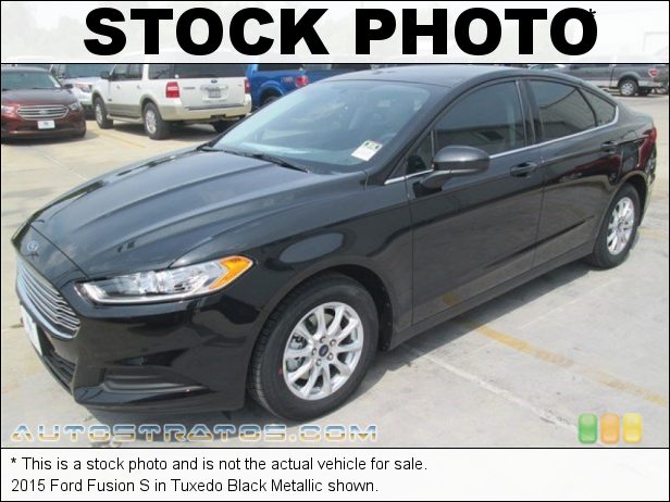 Stock photo for this 2015 Ford Fusion S 2.5 Liter DOHC 16-Valve iVCT Duratec 4 Cylinder 6 Speed SelectShift Automatic