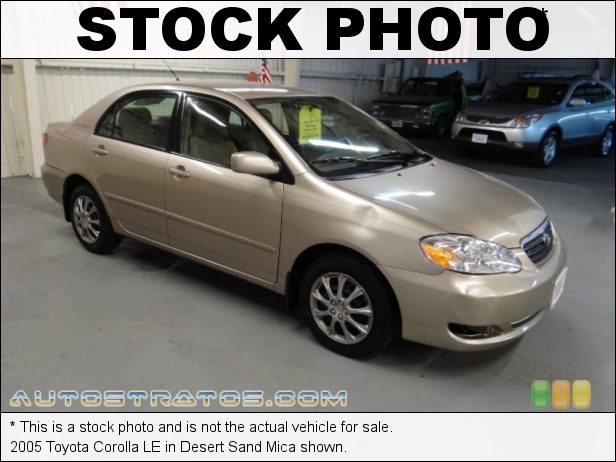 Stock photo for this 2005 Toyota Corolla LE 1.8L DOHC 16V VVT-i 4 Cylinder 4 Speed Automatic