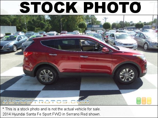 Stock photo for this 2014 Hyundai Santa Fe Sport FWD 2.4 Liter GDI DOHC 16-Valve CVVT 4 Cylinder 6 Speed SHIFTRONIC Automatic