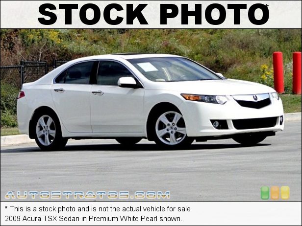 Stock photo for this 2009 Acura TSX Sedan 2.4 Liter DOHC 16-Valve i-VTEC 4 Cylinder 5 Speed Sequential SportShift Automatic