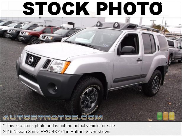 Stock photo for this 2015 Nissan Xterra PRO-4X 4x4 4.0 Liter DOHC 24-Valve CVTCS V6 5 Speed Automatic