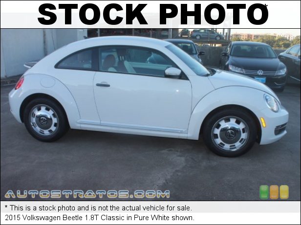 Stock photo for this 2015 Volkswagen Beetle 1.8T Classic 1.8 Liter Turbocharged FSI DOHC 16-Valve VVT 4 Cylinder 6 Speed Automatic