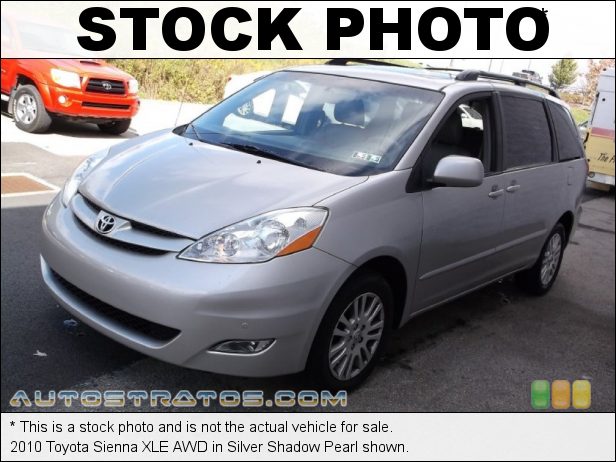 Stock photo for this 2010 Toyota Sienna XLE AWD 3.5 Liter DOHC 24-Valve VVT-i V6 5 Speed ECT-i Automatic