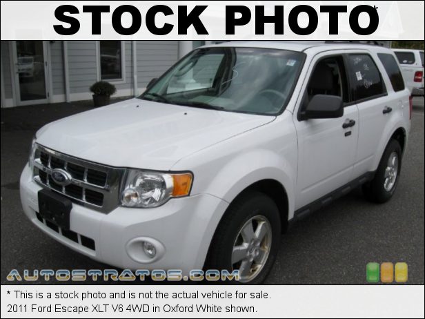 Stock photo for this 2011 Ford Escape XLT V6 4WD 3.0 Liter DOHC 24-Valve Duratec Flex-Fuel V6 6 Speed Automatic