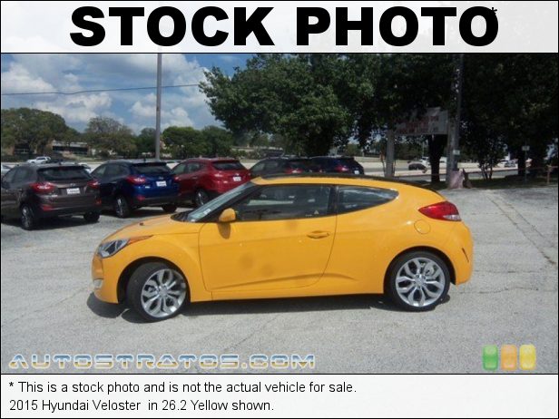 Stock photo for this 2015 Hyundai Veloster  1.6 Liter GDI DOHC 16-Valve D-CVVT 4 Cylinder 6 Speed EcoShift DCT Automatic