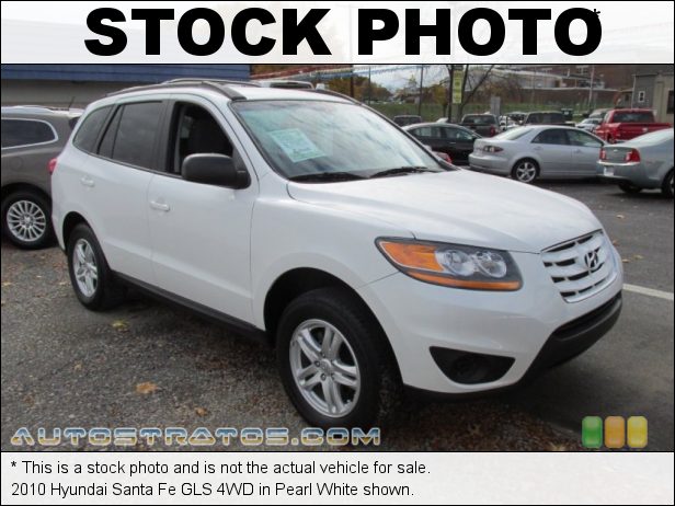 Stock photo for this 2010 Hyundai Santa Fe GLS 4WD 2.4 Liter DOHC 16-Valve VVT 4 Cylinder 6 Speed Shiftronic Automatic