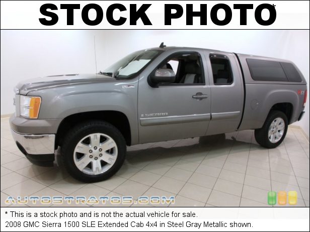 Stock photo for this 2008 GMC Sierra 1500 Extended Cab 4x4 5.3 Liter OHV 16V Vortec V8 4 Speed Automatic