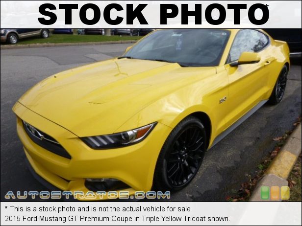 Stock photo for this 2015 Ford Mustang GT Premium Coupe 5.0 Liter DOHC 32-Valve Ti-VCT V8 6 Speed Manual