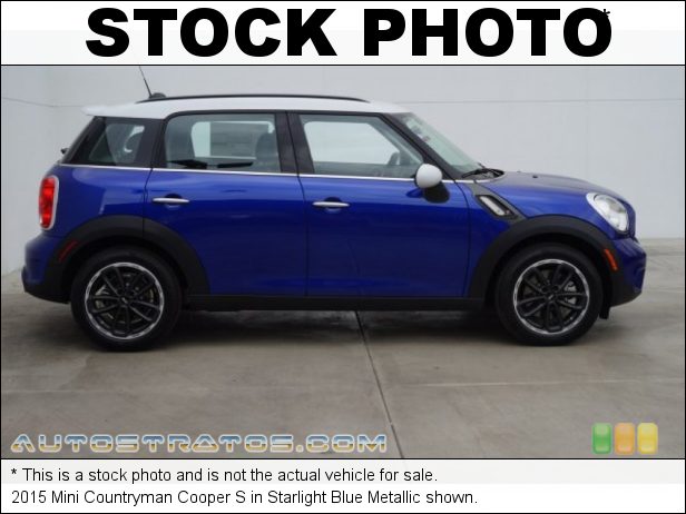 Stock photo for this 2015 Mini Countryman Cooper S 1.6 Liter Turbocharged DOHC 16-Valve VVT 4 Cylinder 6 Speed Automatic