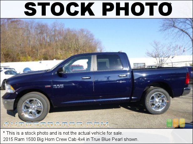 Stock photo for this 2015 Ram 1500 Big Horn Crew Cab 4x4 5.7 Liter OHV 16-Valve VVT MDS V8 8 Speed Automatic