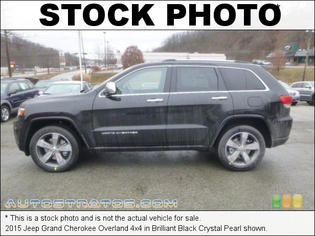 Stock photo for this 2015 Jeep Grand Cherokee Overland 4x4 5.7 Liter OHV 16-Valve HEMI V8 8 Speed Paddle-Shift Automatic