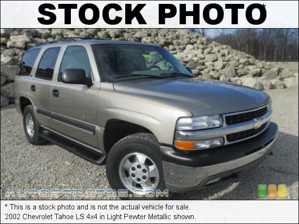 Stock photo for this 2002 Chevrolet Tahoe 4x4 5.3 Liter OHV 16-Valve Vortec V8 4 Speed Automatic