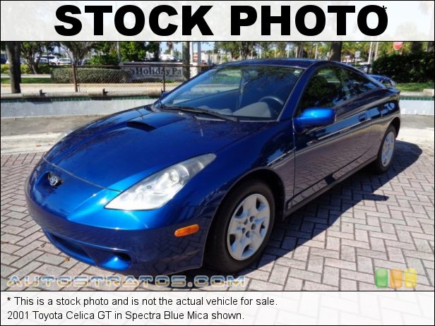 Stock photo for this 2001 Toyota Celica GT 1.8 Liter DOHC 16-Valve VVT -i 4 Cylinder 5 Speed Manual