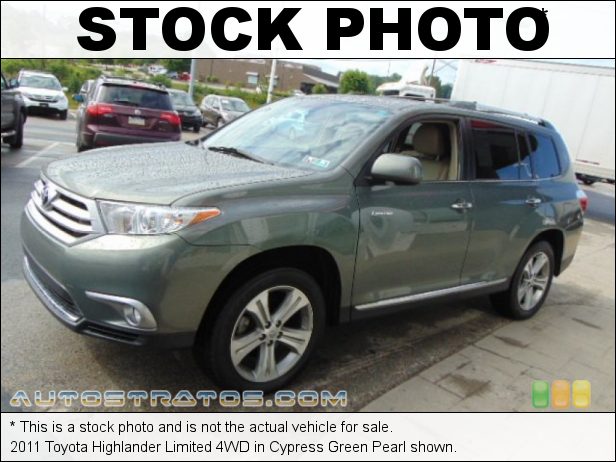 Stock photo for this 2011 Toyota Highlander Limited 4WD 3.5 Liter DOHC 24-Valve Dual VVT-i V6 5 Speed ECT-i Automatic