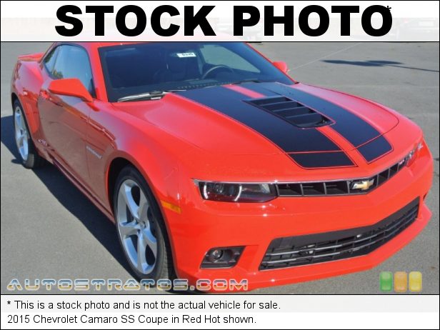 Stock photo for this 2015 Chevrolet Camaro SS Coupe 6.2 Liter OHV 16-Valve V8 6 Speed Automatic