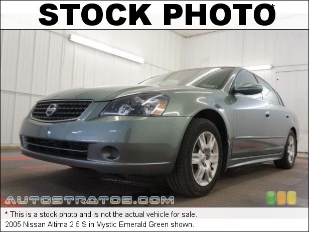 Stock photo for this 2005 Nissan Altima 2.5 S 2.5 Liter DOHC 16V CVTC 4 Cylinder 4 Speed Automatic