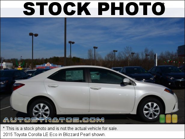 Stock photo for this 2015 Toyota Corolla LE Eco 1.8 Liter Eco DOHC 16-Valve Valvematic 4 Cylinder CVTi-S Automatic
